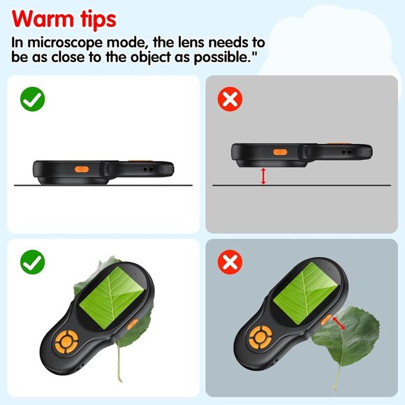 2-in-1 Microscope & Camera for Adults Kids with Dual Lens Photo & Video Digital - Picture 7 of 7